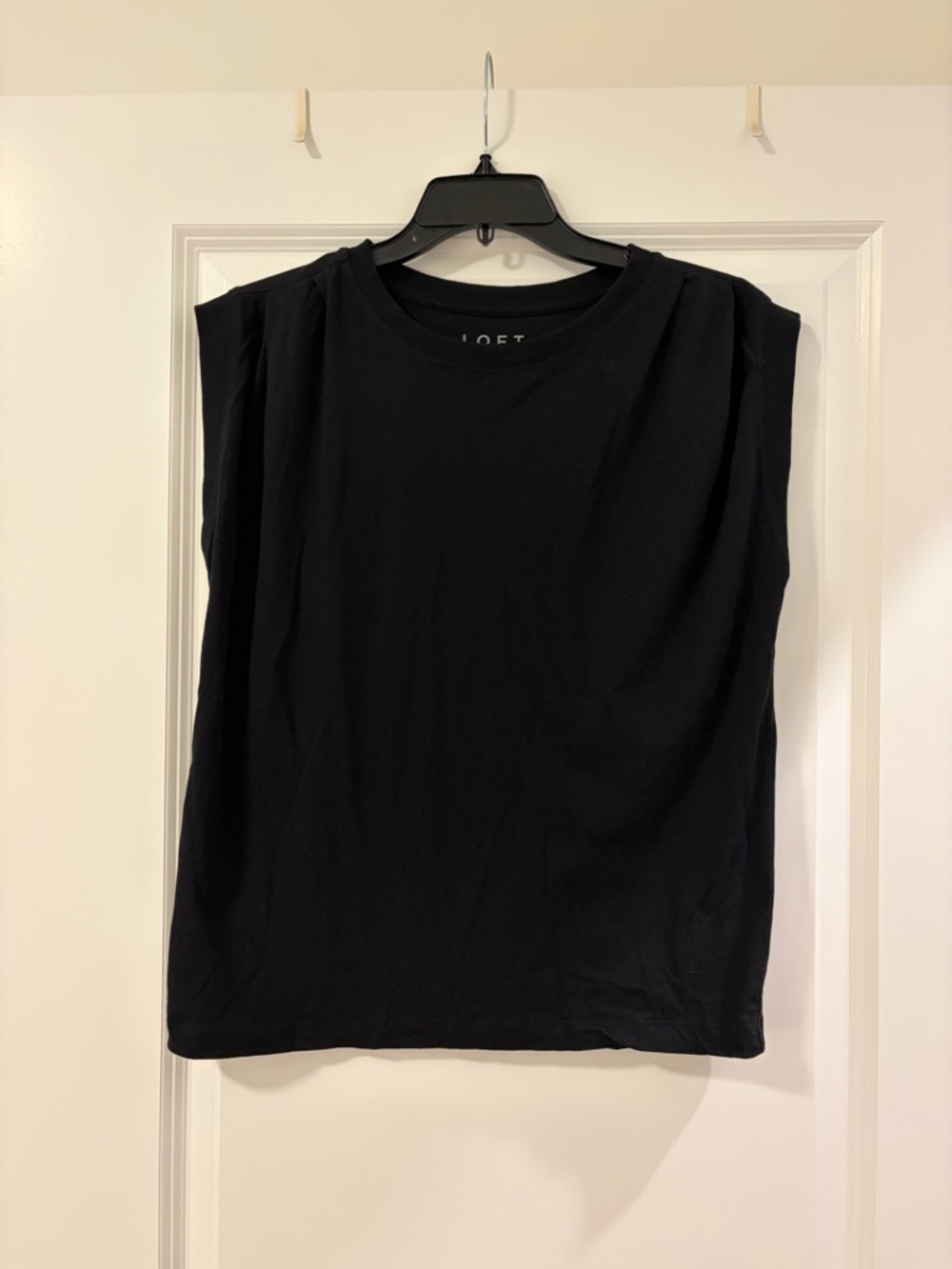 LOFT Black Sleeveless Muscle Tee